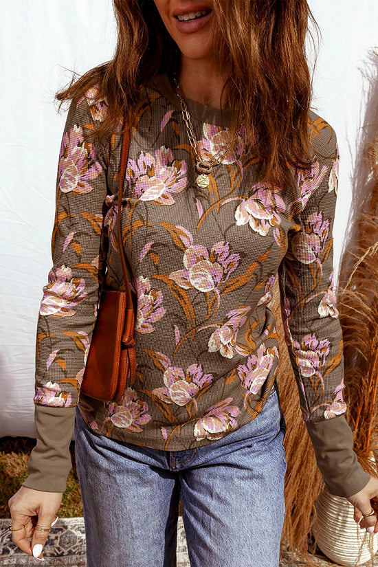 Floral Print Long Sleeve Top