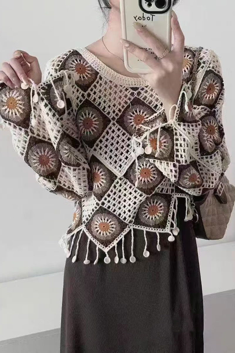 Crochet Blouse with Intricate Patterns