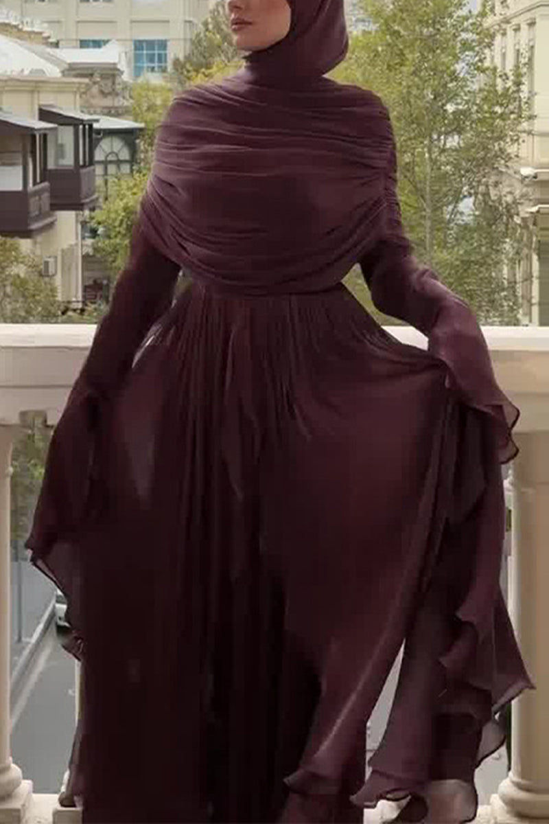 Elegant Draped Wrap Dress