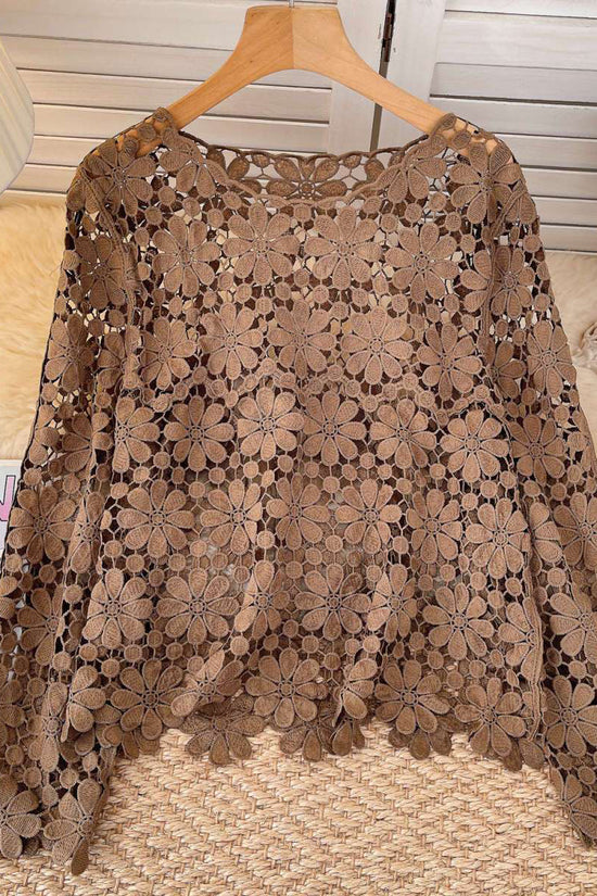 Floral Lace Long Sleeve Blouse