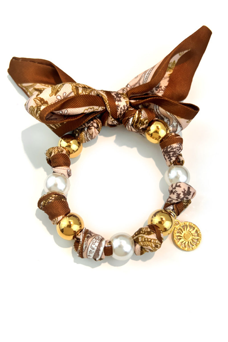 Elegant Bow and Bead Bracelet
