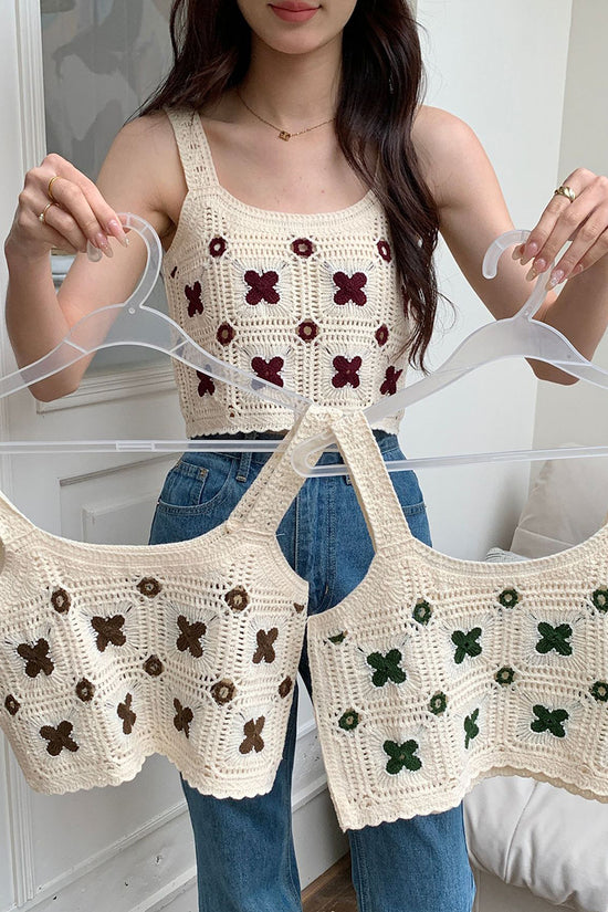 Crochet Floral Patchwork Tank Top