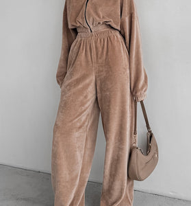 Cozy Hooded Zip-Up Activewear Set