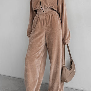 Cozy Hooded Zip-Up Activewear Set