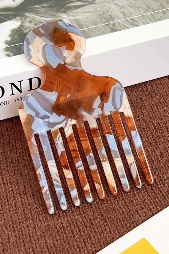 Striped Tortoise-Style Hair Pick
