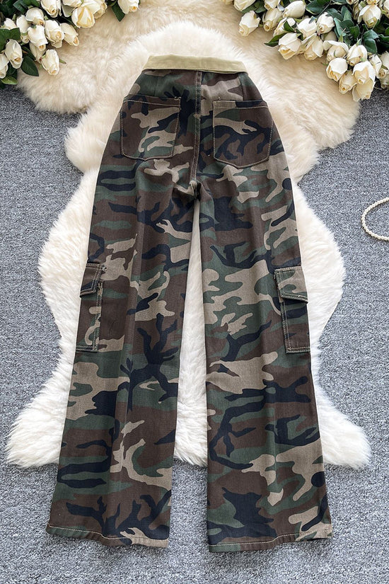 Camo Straight Cargo Jeans