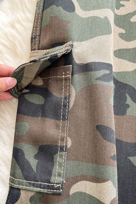 Camo Straight Cargo Jeans