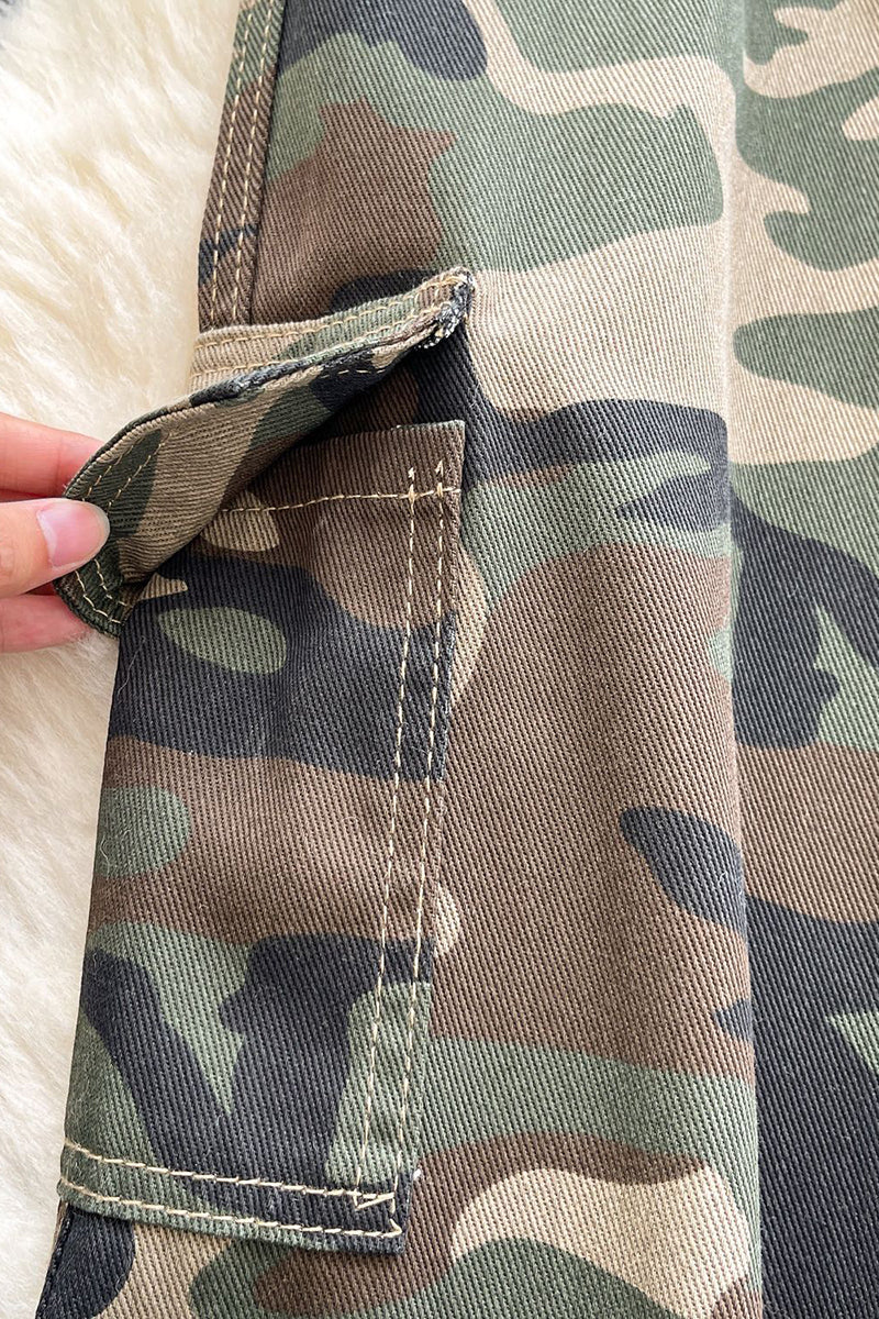 Camo Straight Cargo Jeans