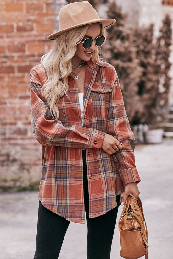 Plaid Button-Up Shirt