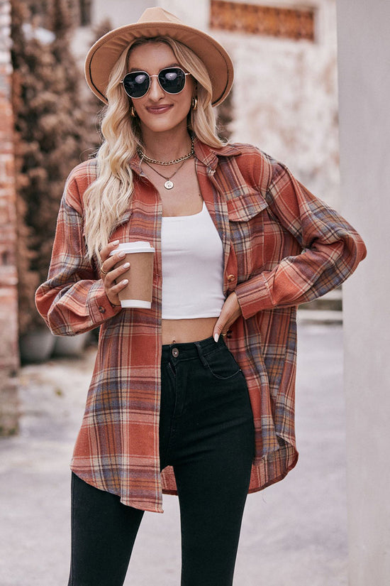 Plaid Button-Up Shirt