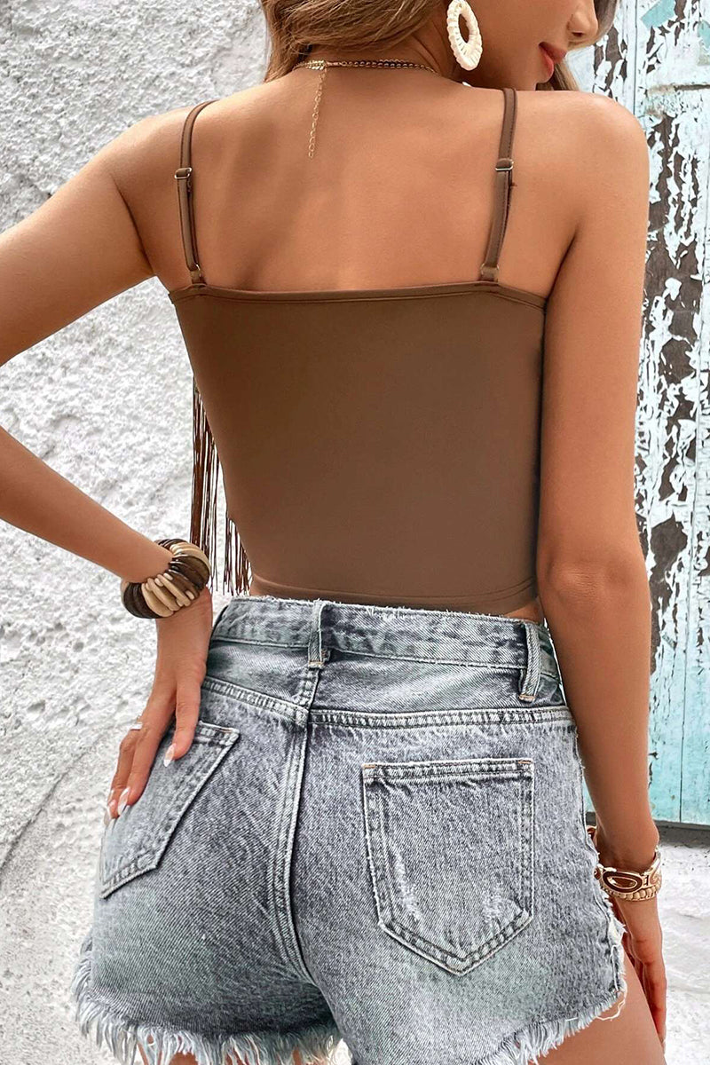 Fringe Sleeveless Boho Tank Top