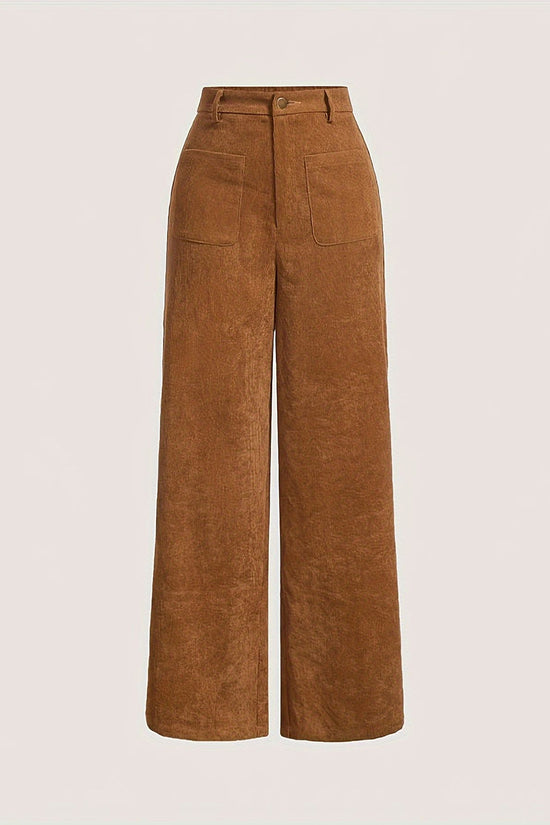 Wide-Leg High Waist Casual Pants