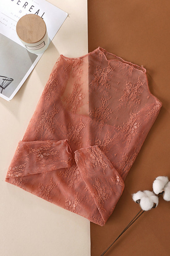 Elegant Lace Sheer T-Shirt