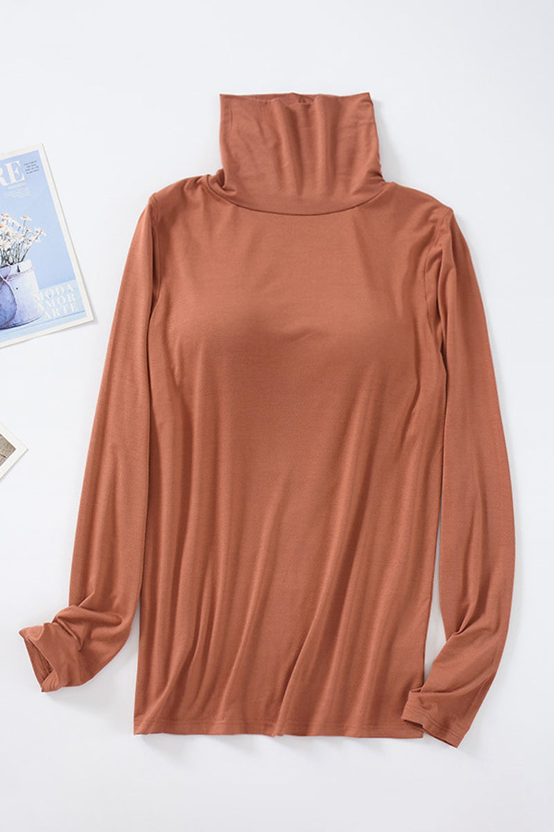 High Neck Long Sleeve Bodycon Top