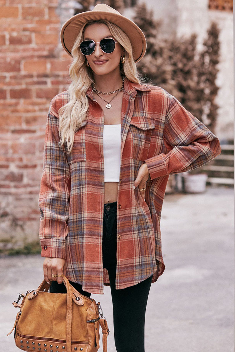 Plaid Button-Up Shirt