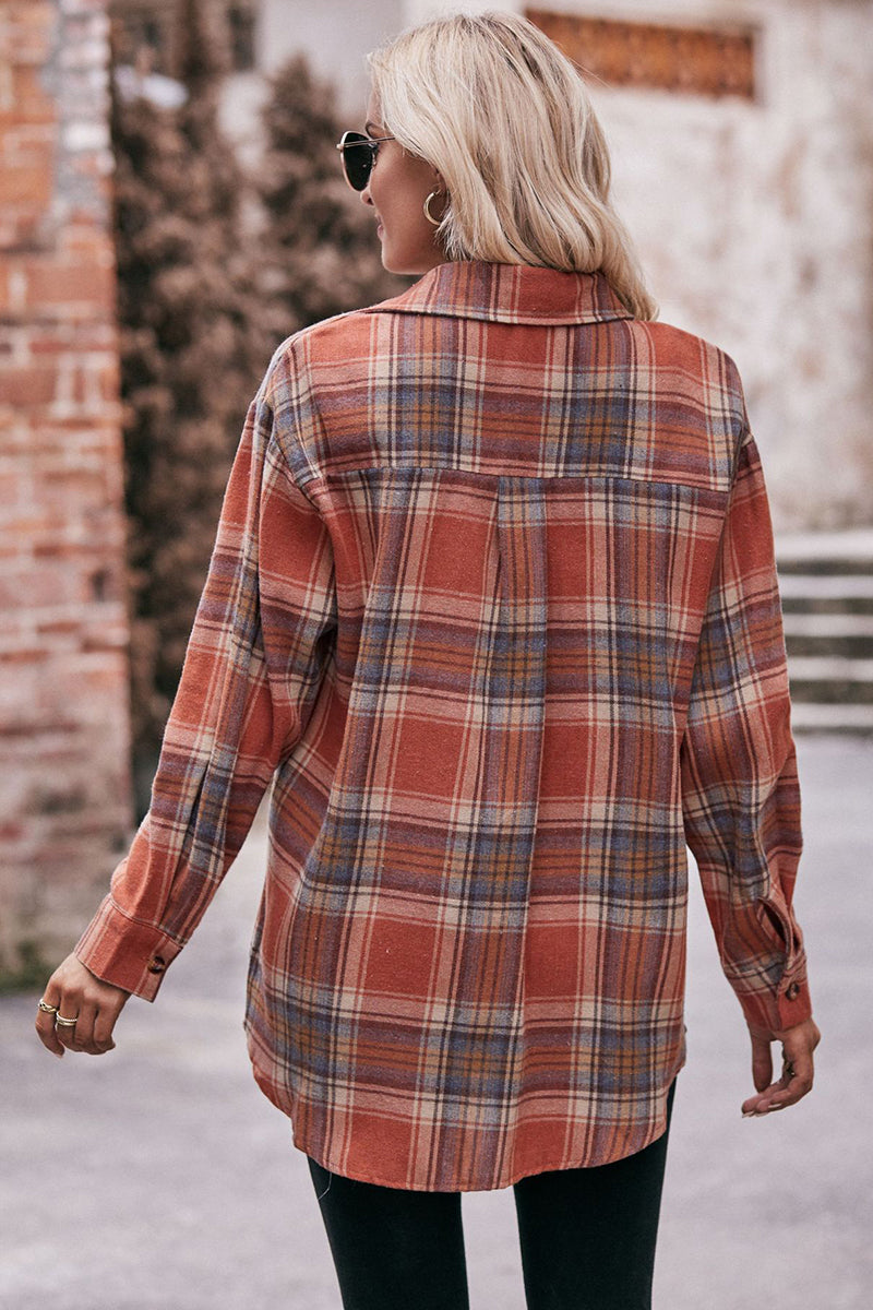 Plaid Button-Up Shirt