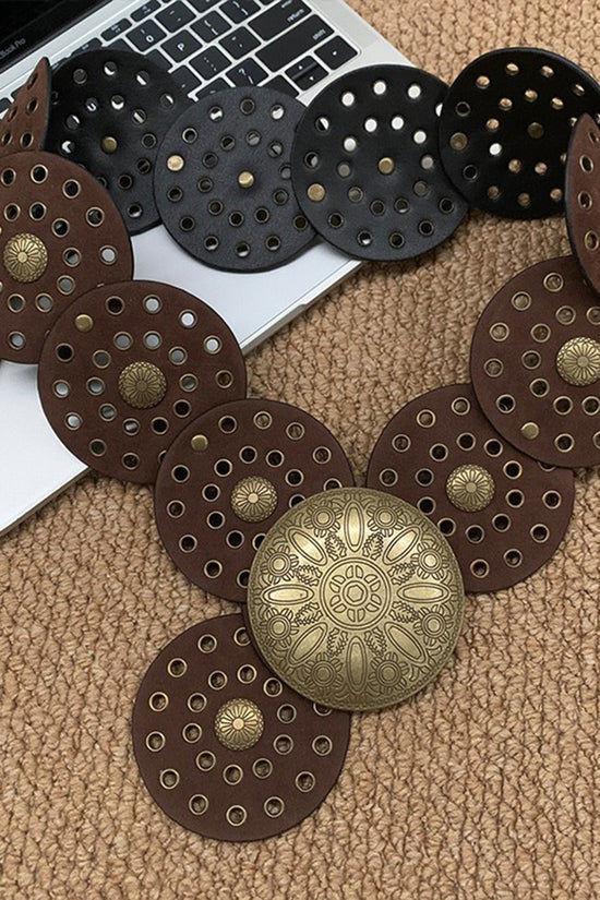 Chic Bohemian Belt with Eyelet Details