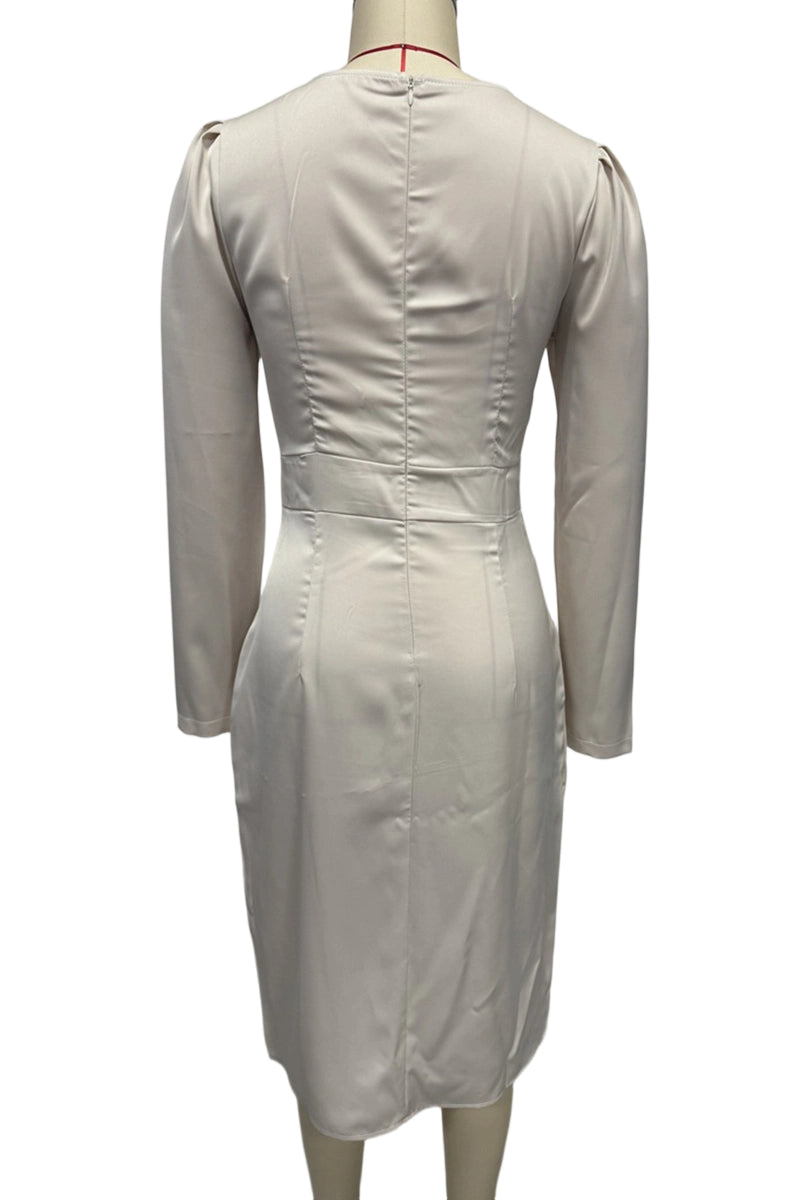 Elegant V-Neck Wrap Dress