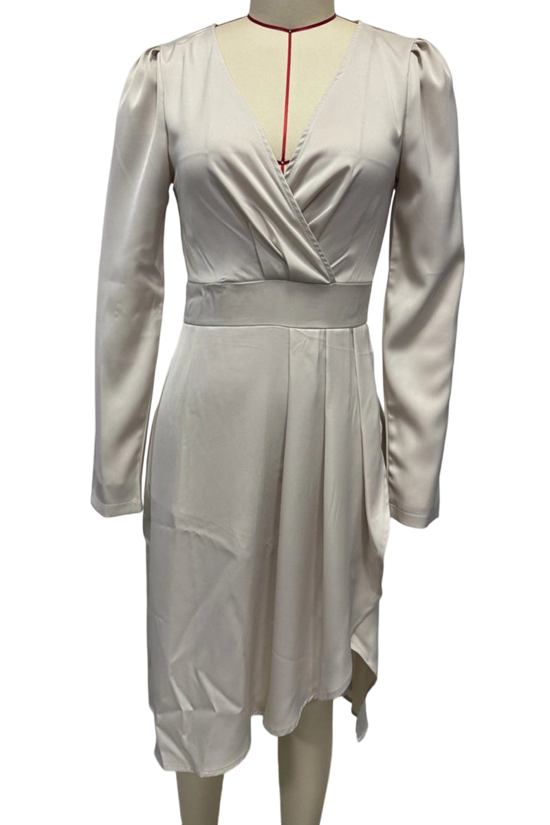 Elegant V-Neck Wrap Dress