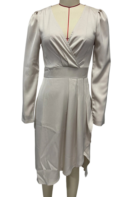 Elegant V-Neck Wrap Dress
