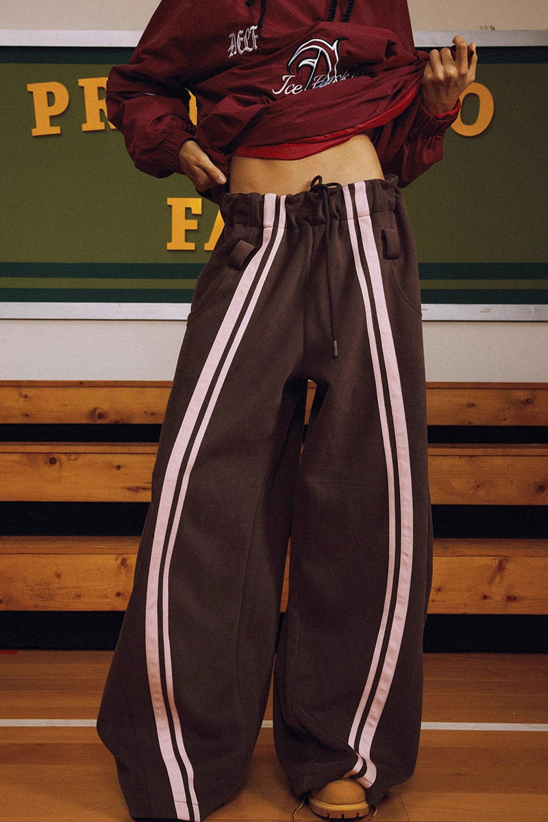 Relaxed Fit Striped Casual Pants