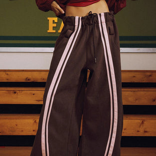 Relaxed Fit Striped Casual Pants