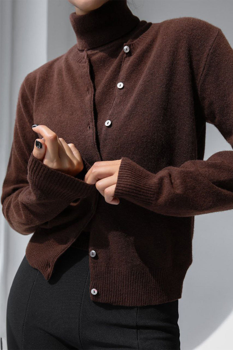 Classic Ribbed Button-Up Cardigan