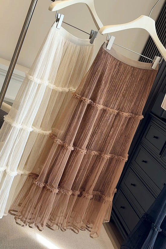 Tiered Midi Skirt