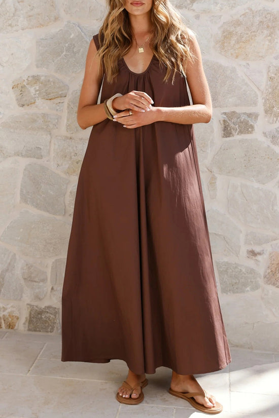 Sleeveless Maxi Casual Dress