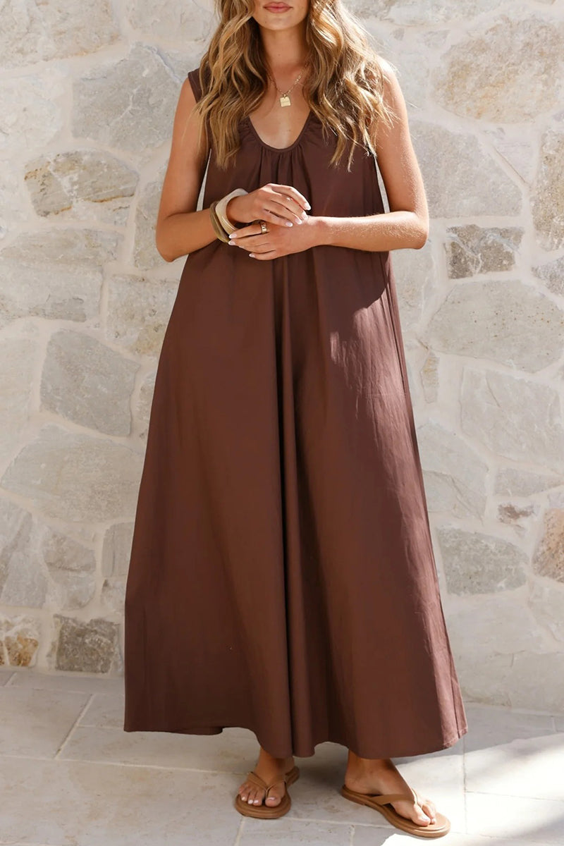 Sleeveless Maxi Casual Dress