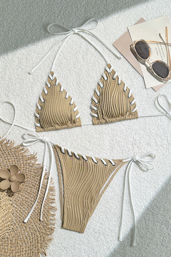 Strappy Ruched Bikini Set