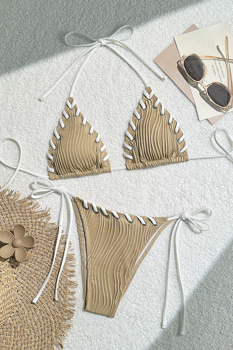 Strappy Ruched Bikini Set