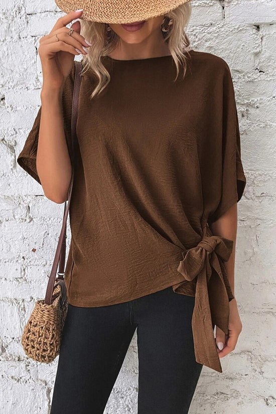 Casual Tie-Front T-Shirt