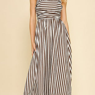 Striped Sleeveless Maxi Dress