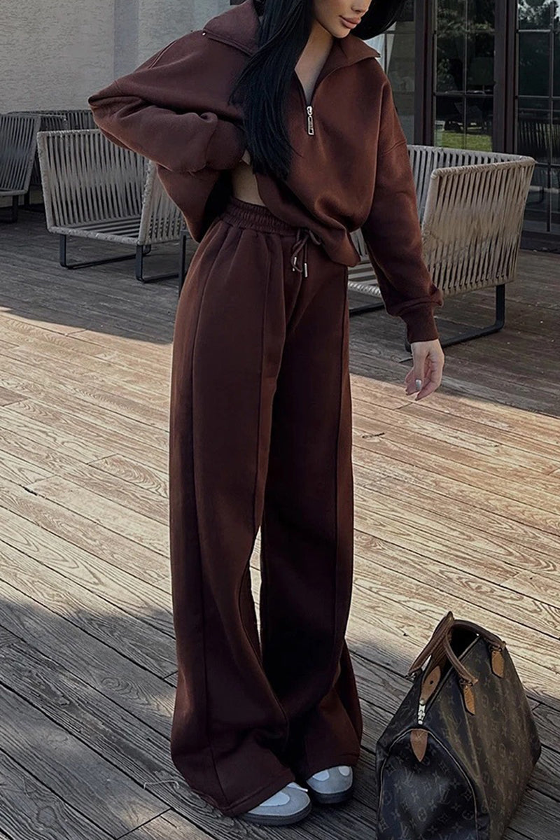 Zipper Hoodie Activewear Set
