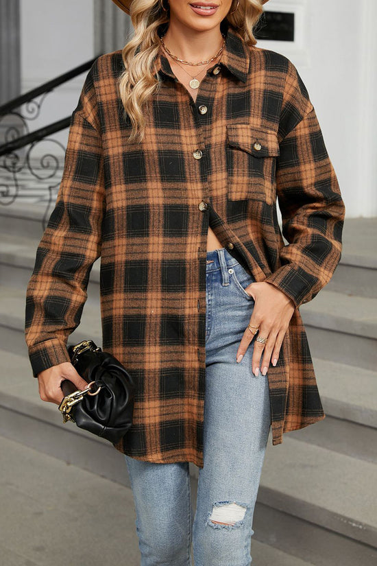 Plaid Button Down Long Sleeve Shirt