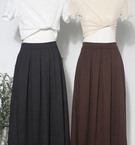 Pleated Elegant Midi Skirt
