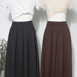 Pleated Elegant Midi Skirt