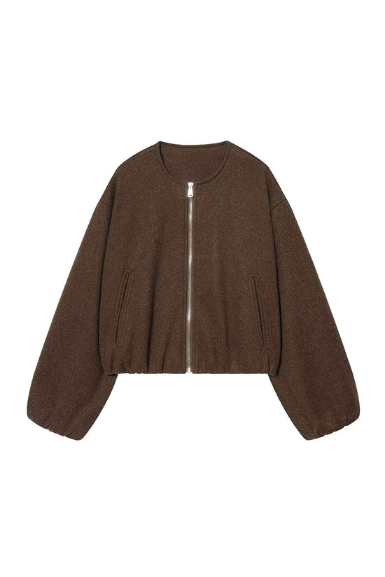 Chic Zip-Up Bomber Jacket