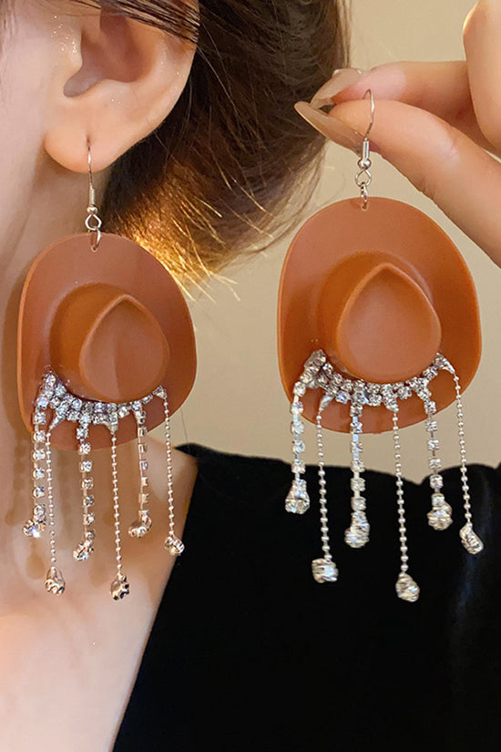 Western-Inspired Rhinestone Earrings
