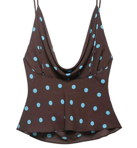Polka Dot Draped Cami Top