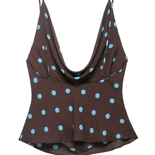 Polka Dot Draped Cami Top