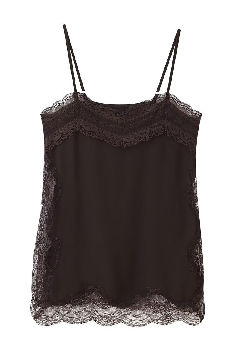 Lace Trim Sleeveless Cami