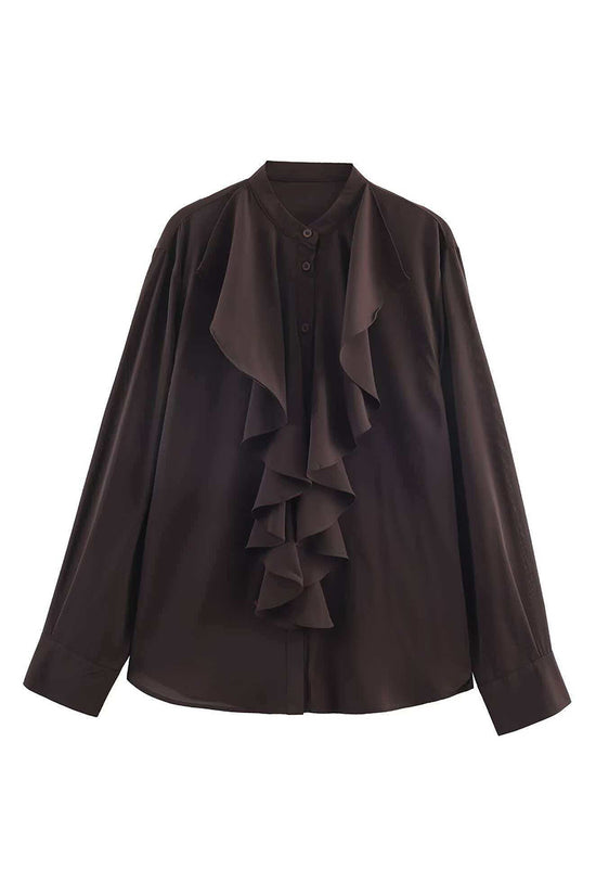 Ruffled Long Sleeve Blouse