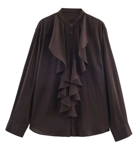 Ruffled Long Sleeve Blouse