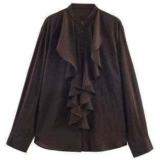 Ruffled Long Sleeve Blouse