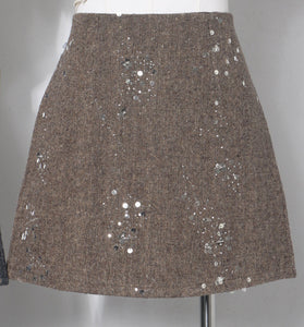Sparkling Sequin Embellished Mini Skirt