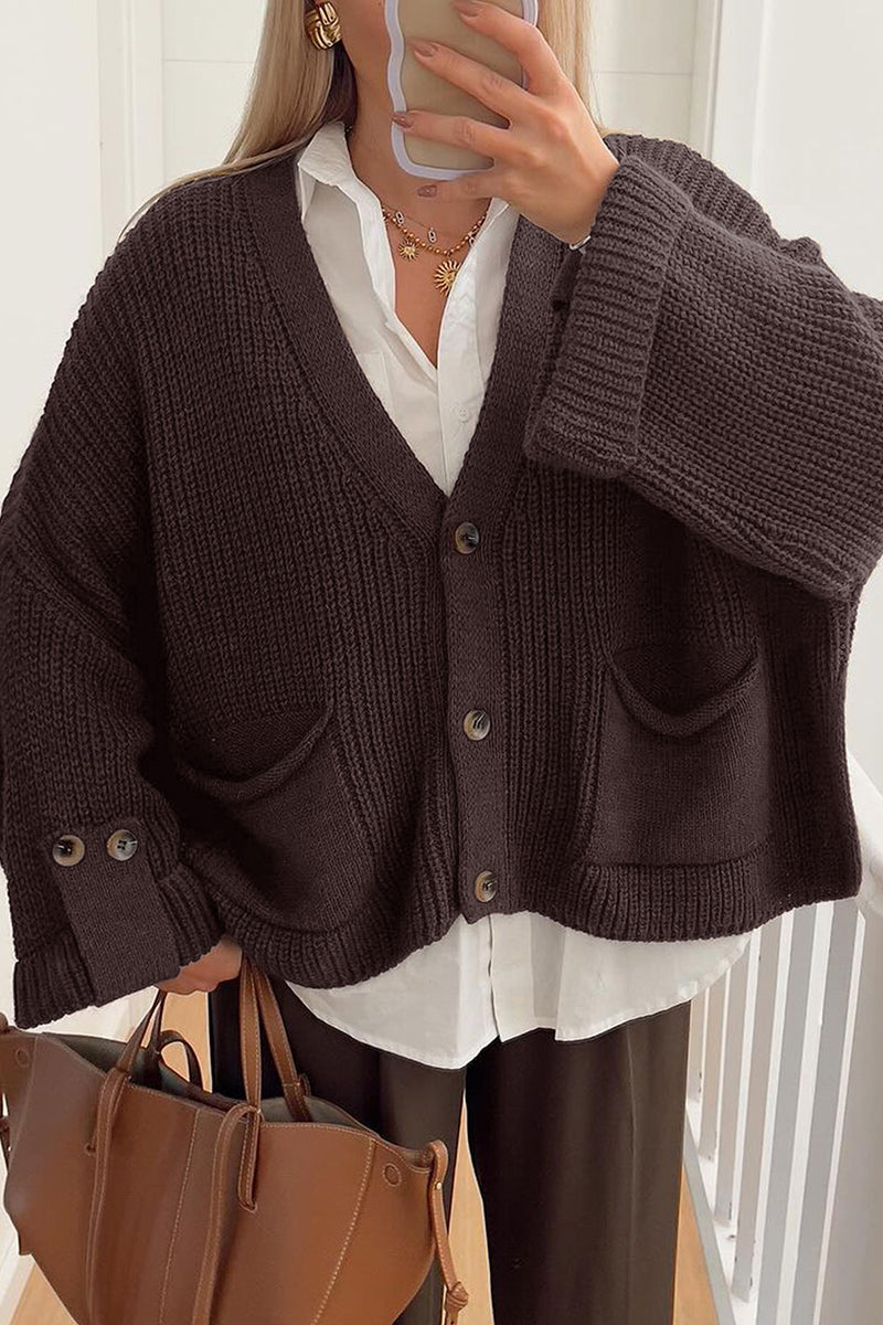 Cozy Button-Up Cardigan with Pockets