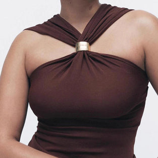 Twist Neck Sleeveless Tank Top