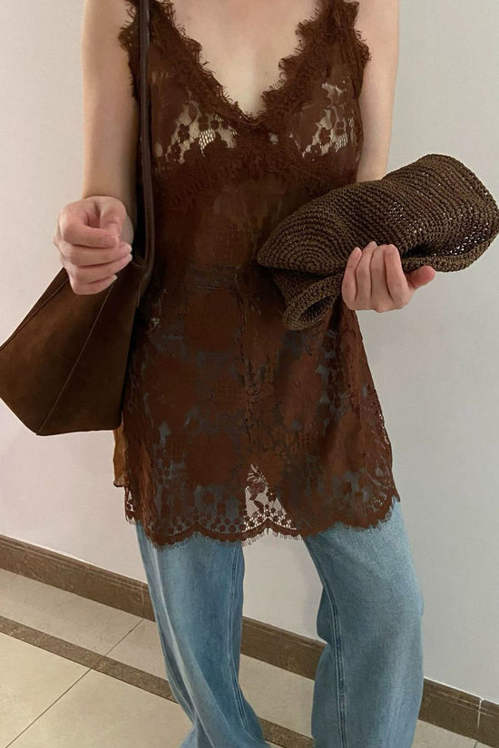 Sleeveless Lace Casual Dress